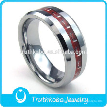 TKB-R0053 Aço Inoxidável Moda Masculina Red Wheel Dance Design 316L Mens Anéis De Prata